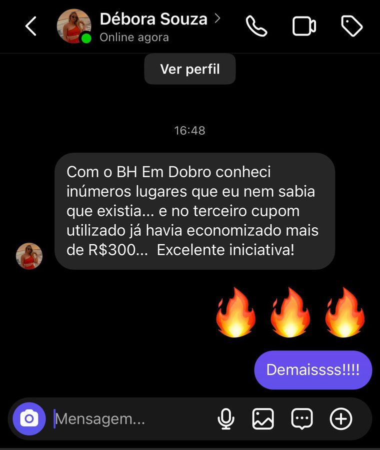 Depoimento de Débora Souza — BH em Dobro